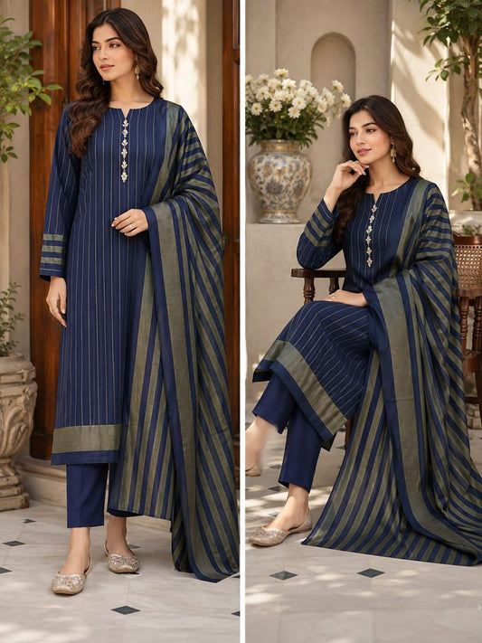 susi khaddar winter collection (blue)